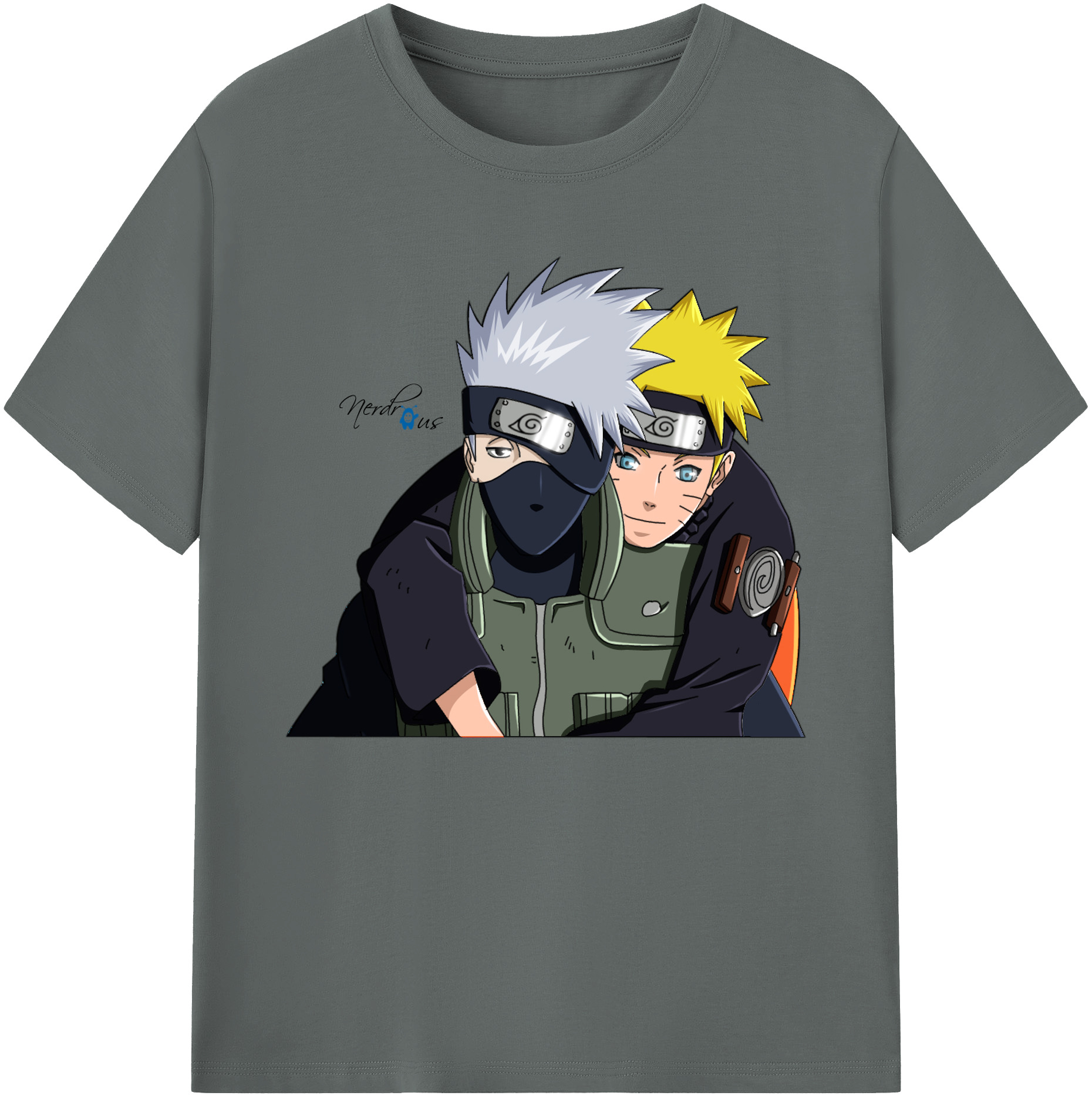 （画像用） NARUTO -ナルト- はたけ カカシ Hatake Kakashi 綿100％ メンズ半袖Tシャツ｜肌触りやわらか＆通気性